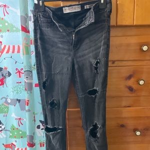 Hollister black ripped jeans